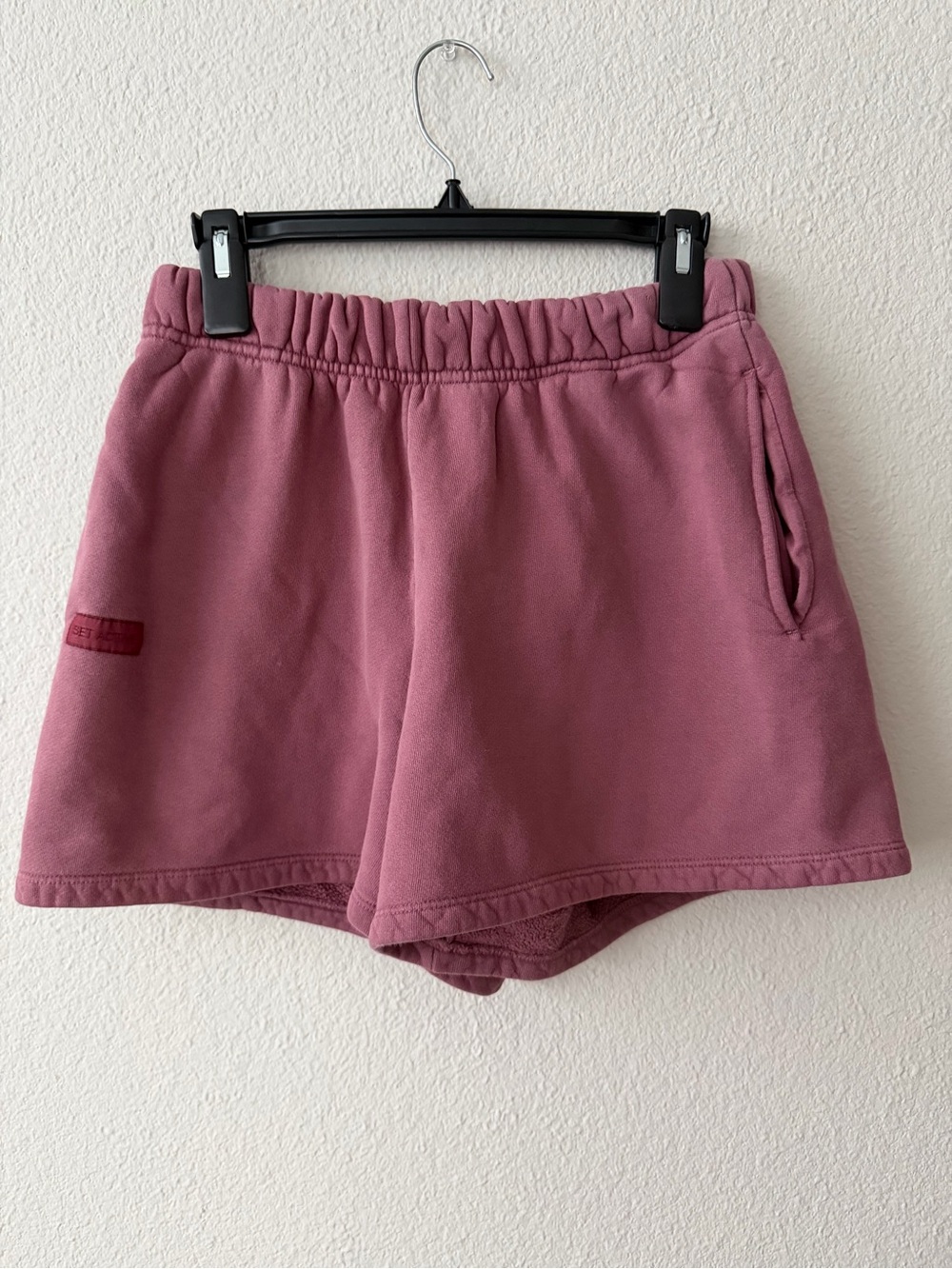 SET Active Mauve Elastic-Waist Athletic Shorts